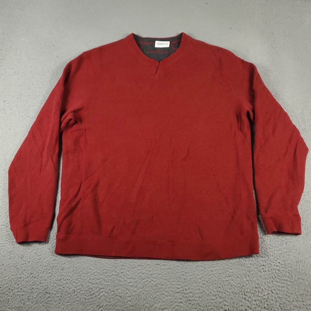 Tommy Bahama Sweater Mens Large Red Casual Pullover Sweatshirt